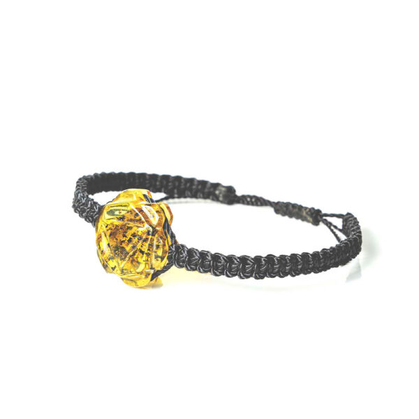 Pulsera de ámbar tejida | Flor Nativa