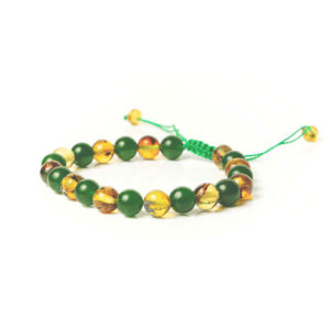 Pulsera de ámbar tejida con Jade Nativa